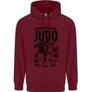 Judo Strength and Courage Martial Arts MMA Childrens Kids Hoodie Maroon