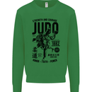 Judo Strength and Courage Martial Arts MMA Kids Sweatshirt Jumper Irish Green