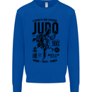 Judo Strength and Courage Martial Arts MMA Kids Sweatshirt Jumper Royal Blue