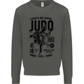 Judo Strength and Courage Martial Arts MMA Kids Sweatshirt Jumper Storm Grey