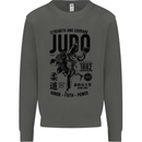 Judo Strength and Courage Martial Arts MMA Kids Sweatshirt Jumper Storm Grey