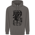 Judo Strength and Courage Martial Arts MMA Mens 80% Cotton Hoodie Charcoal