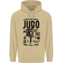 Judo Strength and Courage Martial Arts MMA Mens 80% Cotton Hoodie Sand