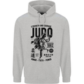 Judo Strength and Courage Martial Arts MMA Mens 80% Cotton Hoodie Sports Grey