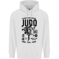 Judo Strength and Courage Martial Arts MMA Mens 80% Cotton Hoodie White
