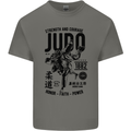 Judo Strength and Courage Martial Arts MMA Mens Cotton T-Shirt Tee Top Charcoal