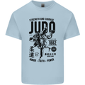 Judo Strength and Courage Martial Arts MMA Mens Cotton T-Shirt Tee Top Light Blue
