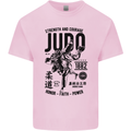 Judo Strength and Courage Martial Arts MMA Mens Cotton T-Shirt Tee Top Light Pink