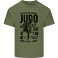 Judo Strength and Courage Martial Arts MMA Mens Cotton T-Shirt Tee Top Military Green