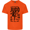 Judo Strength and Courage Martial Arts MMA Mens Cotton T-Shirt Tee Top Orange