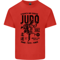 Judo Strength and Courage Martial Arts MMA Mens Cotton T-Shirt Tee Top Red