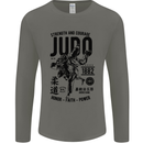 Judo Strength and Courage Martial Arts MMA Mens Long Sleeve T-Shirt Charcoal