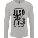 Judo Strength and Courage Martial Arts MMA Mens Long Sleeve T-Shirt Sports Grey