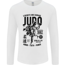 Judo Strength and Courage Martial Arts MMA Mens Long Sleeve T-Shirt White