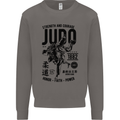 Judo Strength and Courage Martial Arts MMA Mens Sweatshirt Jumper Charcoal