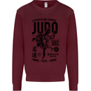 Judo Strength and Courage Martial Arts MMA Mens Sweatshirt Jumper Maroon