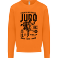 Judo Strength and Courage Martial Arts MMA Mens Sweatshirt Jumper Orange