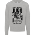 Judo Strength and Courage Martial Arts MMA Mens Sweatshirt Jumper Sports Grey