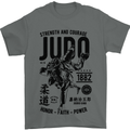 Judo Strength and Courage Martial Arts MMA Mens T-Shirt Cotton Gildan Charcoal