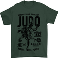 Judo Strength and Courage Martial Arts MMA Mens T-Shirt Cotton Gildan Forest Green