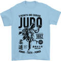 Judo Strength and Courage Martial Arts MMA Mens T-Shirt Cotton Gildan Light Blue