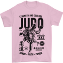 Judo Strength and Courage Martial Arts MMA Mens T-Shirt Cotton Gildan Light Pink