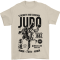 Judo Strength and Courage Martial Arts MMA Mens T-Shirt Cotton Gildan Sand