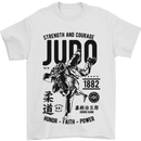 Judo Strength and Courage Martial Arts MMA Mens T-Shirt Cotton Gildan White