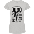 Judo Strength and Courage Martial Arts MMA Womens Petite Cut T-Shirt Sports Grey