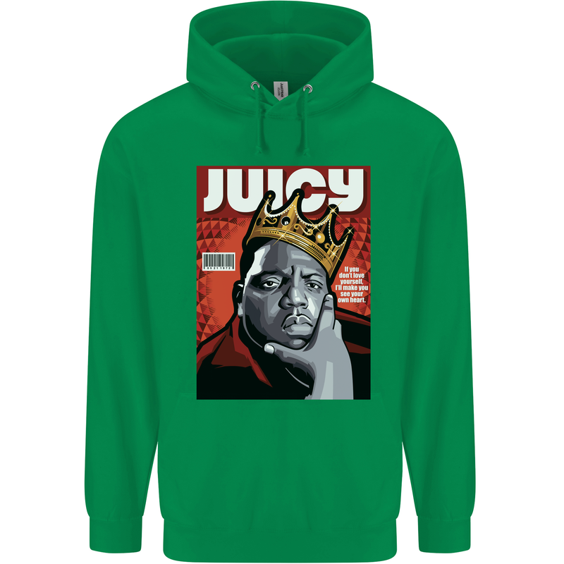 Juicy Rap Music Hip Hop Rapper Childrens Kids Hoodie Irish Green
