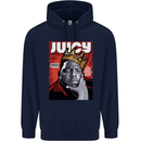 Juicy Rap Music Hip Hop Rapper Childrens Kids Hoodie Navy Blue