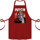 Juicy Rap Music Hip Hop Rapper Cotton Apron 100% Organic Maroon