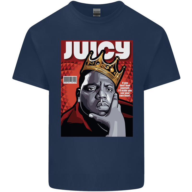 Juicy Rap Music Hip Hop Rapper Kids T-Shirt Childrens Navy Blue