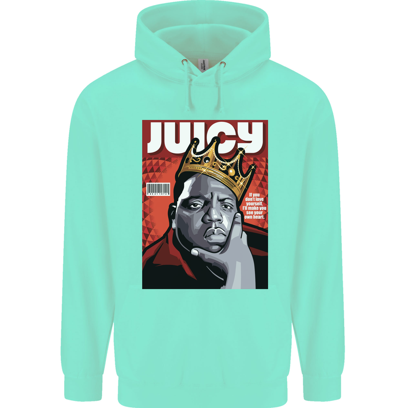 Juicy Rap Music Hip Hop Rapper Mens 80% Cotton Hoodie Peppermint