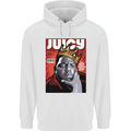 Juicy Rap Music Hip Hop Rapper Mens 80% Cotton Hoodie White