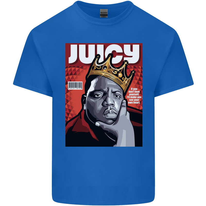 Juicy Rap Music Hip Hop Rapper Mens Cotton T-Shirt Tee Top Royal Blue