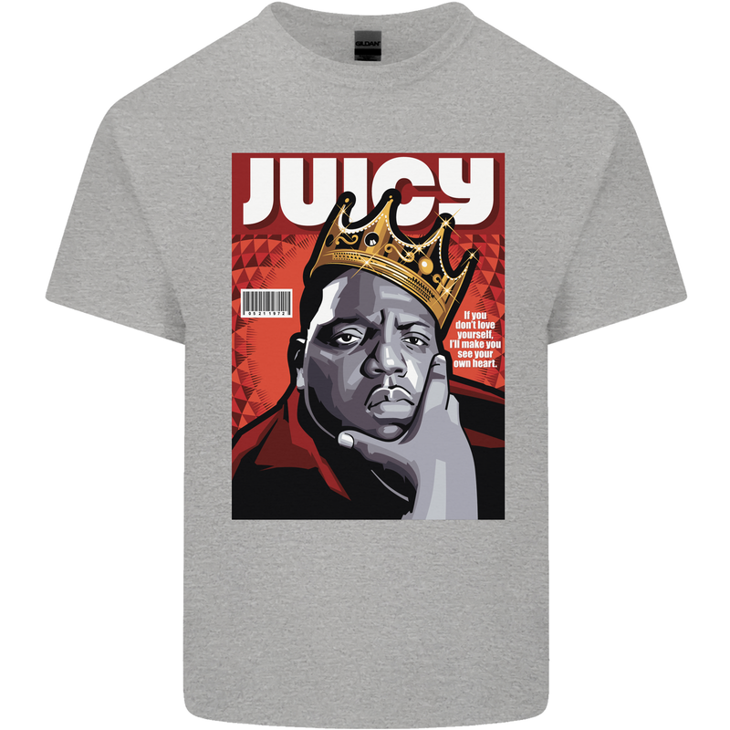 Juicy Rap Music Hip Hop Rapper Mens Cotton T-Shirt Tee Top Sports Grey