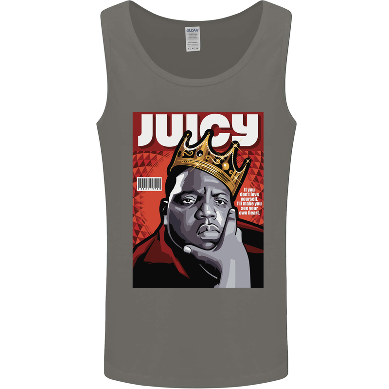 Juicy Rap Music Hip Hop Rapper Mens Vest Tank Top Charcoal