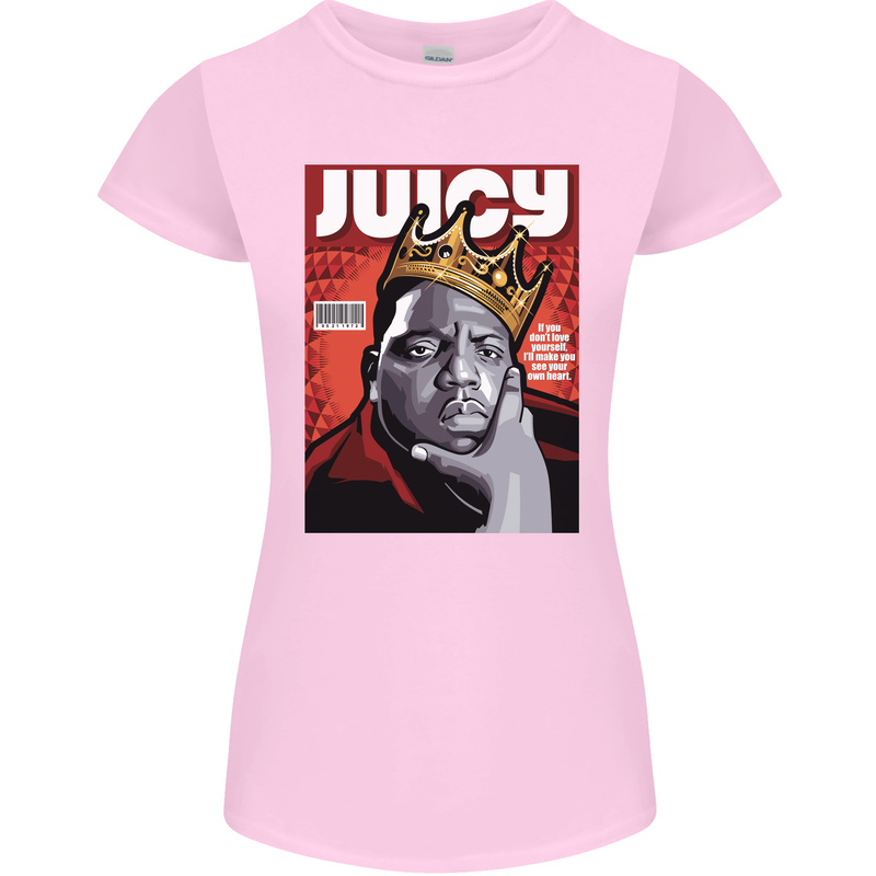 Juicy Rap Music Hip Hop Rapper Womens Petite Cut T-Shirt Light Pink