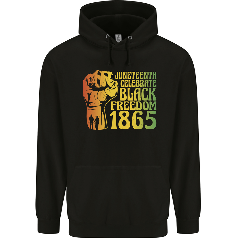 Juneteenth Black Lives Matter Freedom Childrens Kids Hoodie Black