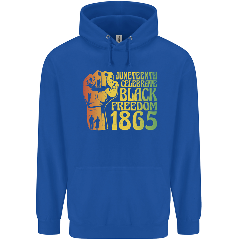 Juneteenth Black Lives Matter Freedom Childrens Kids Hoodie Royal Blue