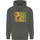 Juneteenth Black Lives Matter Freedom Childrens Kids Hoodie Storm Grey