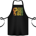 Juneteenth Black Lives Matter Freedom Cotton Apron 100% Organic Black