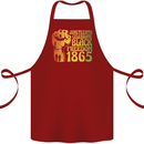 Juneteenth Black Lives Matter Freedom Cotton Apron 100% Organic Maroon