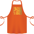 Juneteenth Black Lives Matter Freedom Cotton Apron 100% Organic Orange