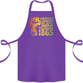 Juneteenth Black Lives Matter Freedom Cotton Apron 100% Organic Purple