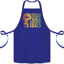 Juneteenth Black Lives Matter Freedom Cotton Apron 100% Organic Royal Blue
