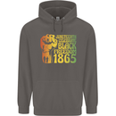 Juneteenth Black Lives Matter Freedom Mens 80% Cotton Hoodie Charcoal