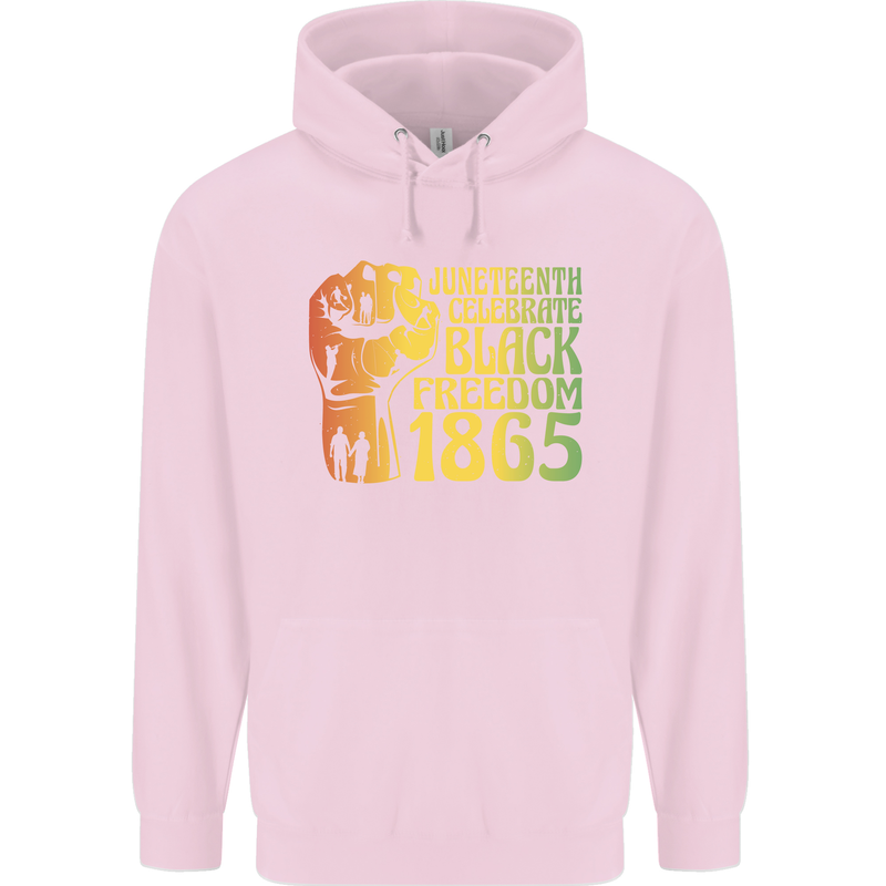 Juneteenth Black Lives Matter Freedom Mens 80% Cotton Hoodie Light Pink
