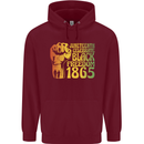 Juneteenth Black Lives Matter Freedom Mens 80% Cotton Hoodie Maroon
